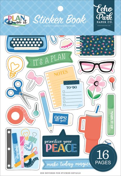 Echo Park Plan On It Sticker Book DS Paper (1 Sheet)