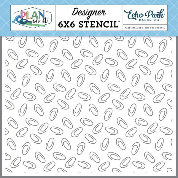 Echo Park Plan on It: Plan It Paper Clips Stencil