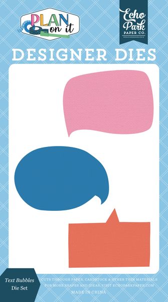 Echo Park Plan on It: Text Bubbles Die Set