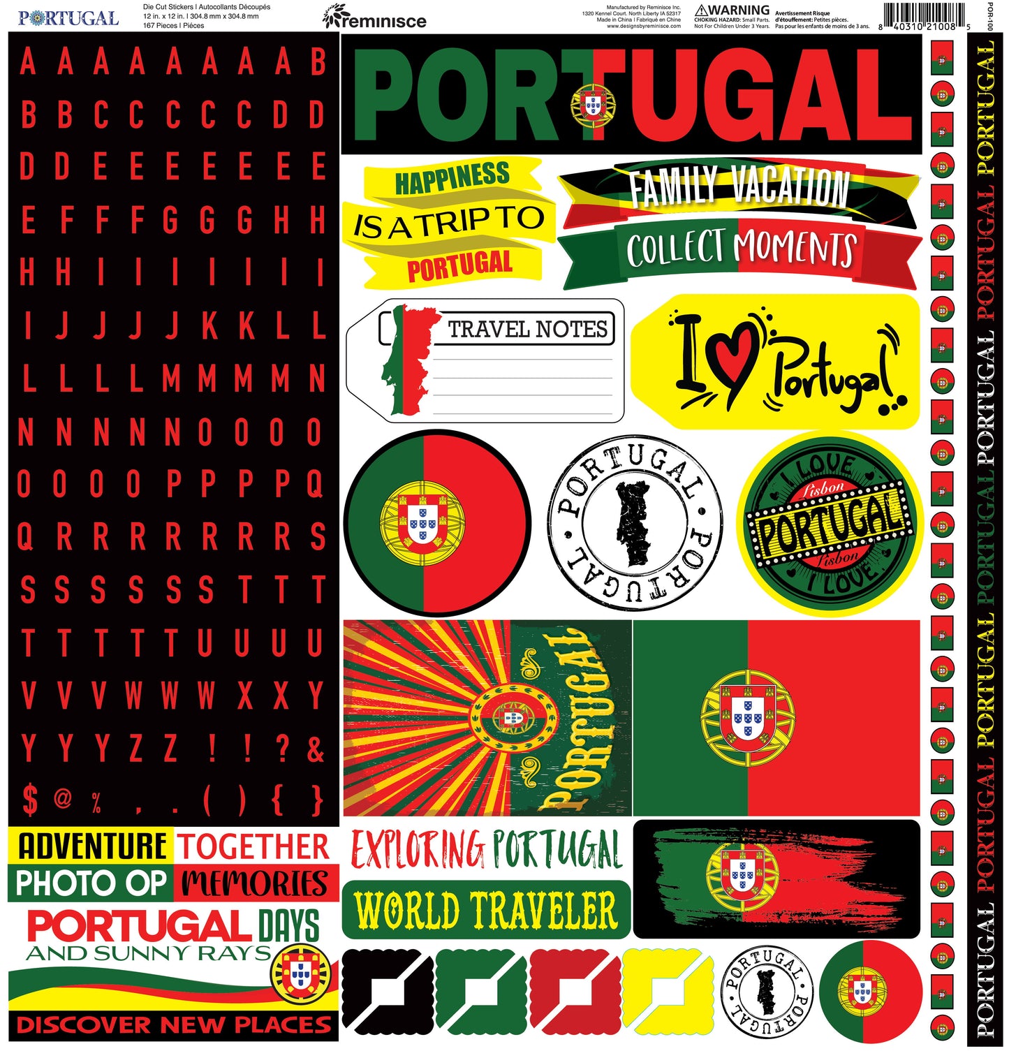 Reminisce Portugal 12x12 Sticker
