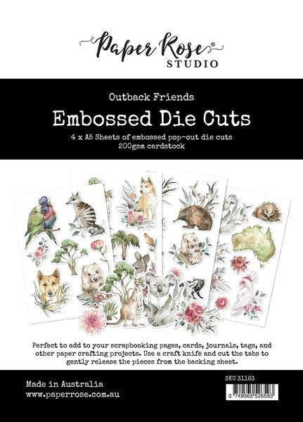 Paper Rose Outback Friends Embossed Die Cuts 31163