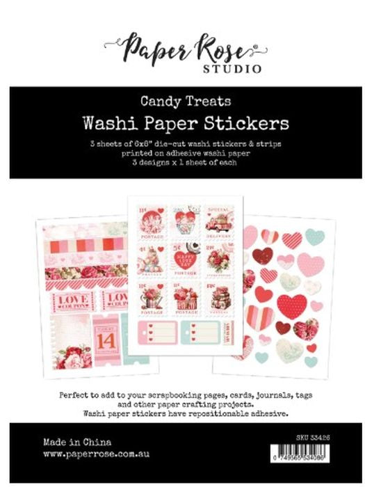 Paper Rose - Candy Treats 6x8 Washi Paper Sticker Pack