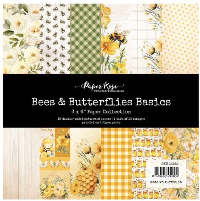 Paper Rose - Bees & Butterflies Basics 6x6 Paper Collection