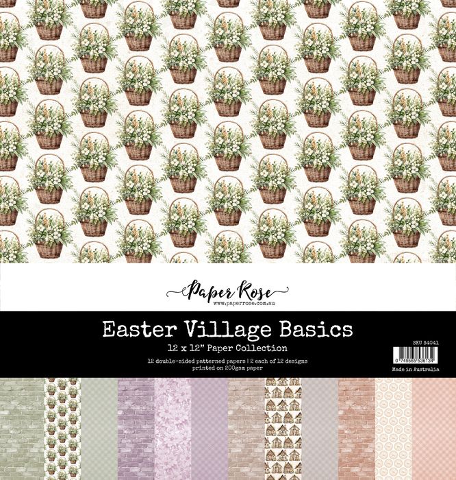 Paper Rose Studio Easter Village Basics 12 x 12 Paper Collection