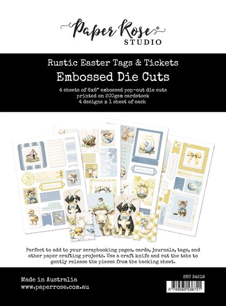 Paper Rose Rustic Easter Tags & Tickets Embossed Die Cuts