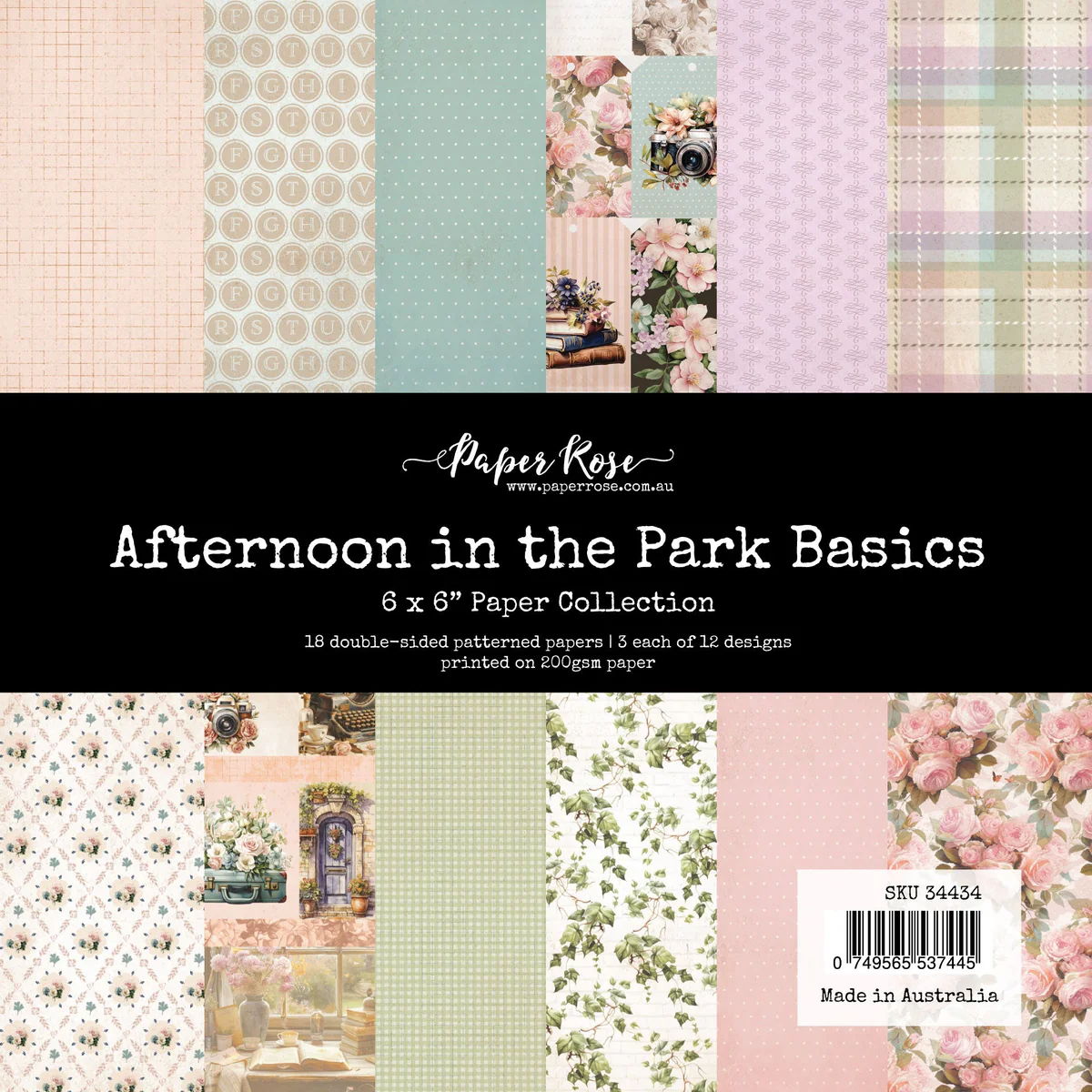 Paper Rose Afternoon in the Park Basics 6x6 Paper Collection 34434