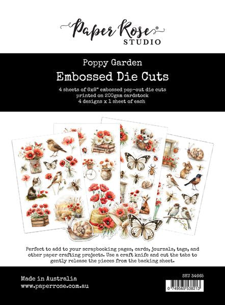 Poppy Garden Embossed Die Cuts 34665