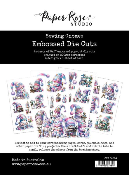 Sewing Gnomes Embossed Die Cuts 34854