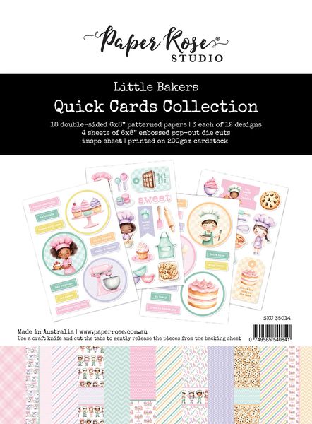 Paper Rose Little Bakers 6x8" Quick Cards Collection 35014