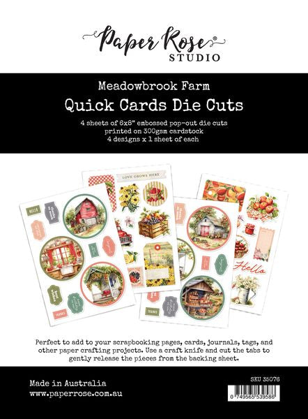 Paper Rose Meadowbrook Farm Quick Card Die Cuts 35076