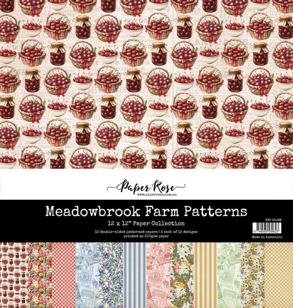 Paper Rose Studio Meadowbrook Farm Patterns 12x12 Paper Collection