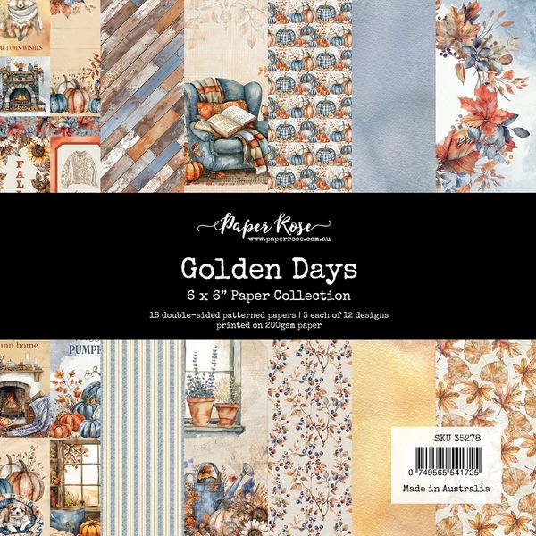 Paper Rose Golden Days 6x6 Paper Collection 35278