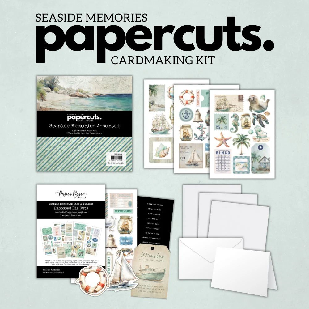 Paper Rose Seaside Memories Papercuts Cardmaking Kit