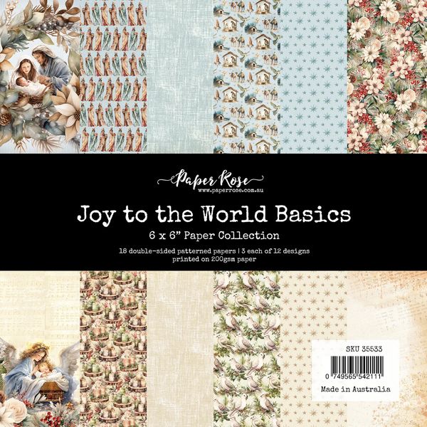 Paper Rose Joy to the World Basics 6x6 Paper Collection 35533