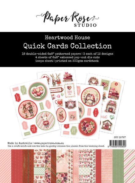 Paper Rose Heartwood House 6x8" Quick Cards Kit