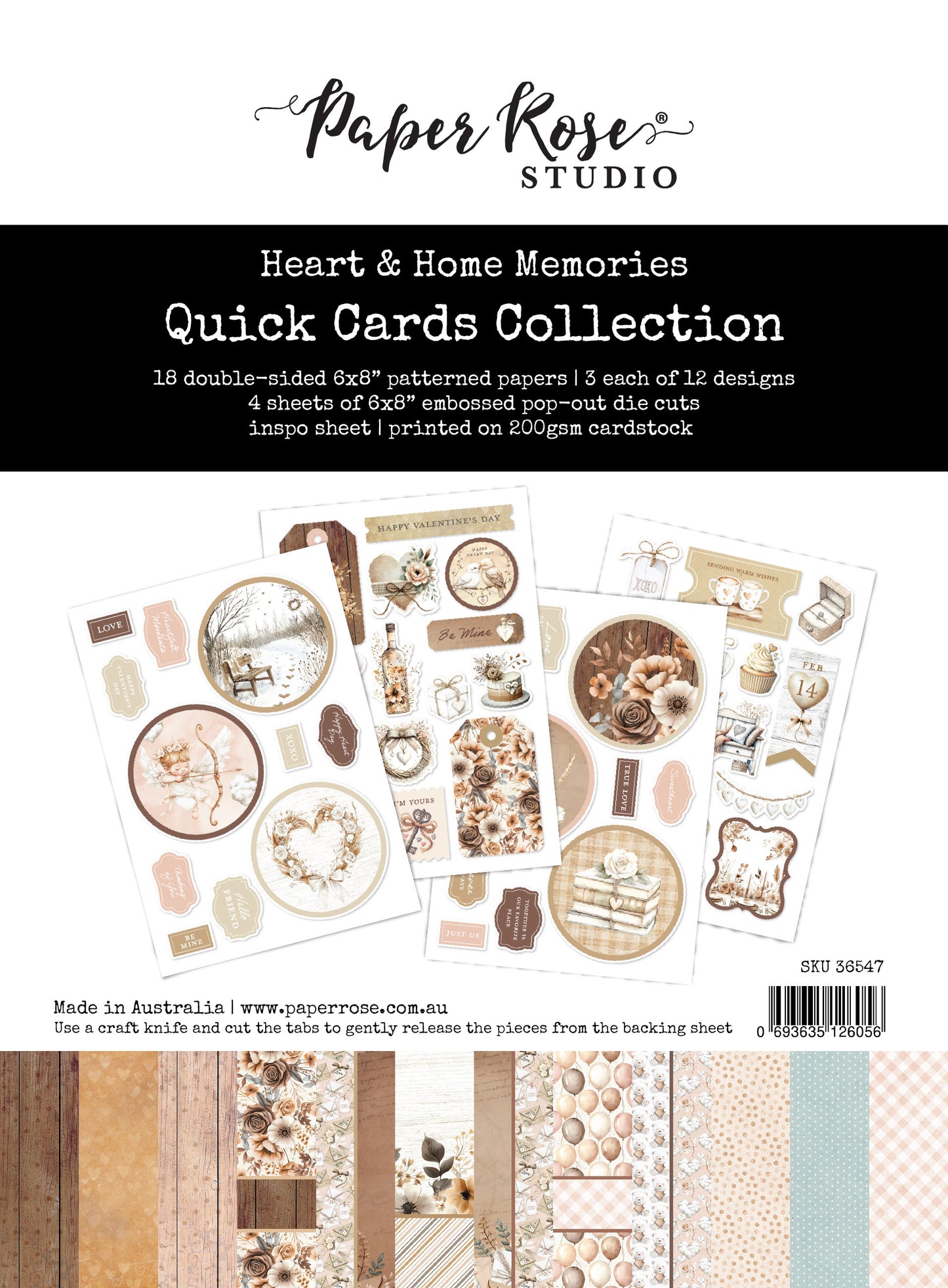 Paper Rose Heart & Home Memories 6x8 Quick Cards Kit