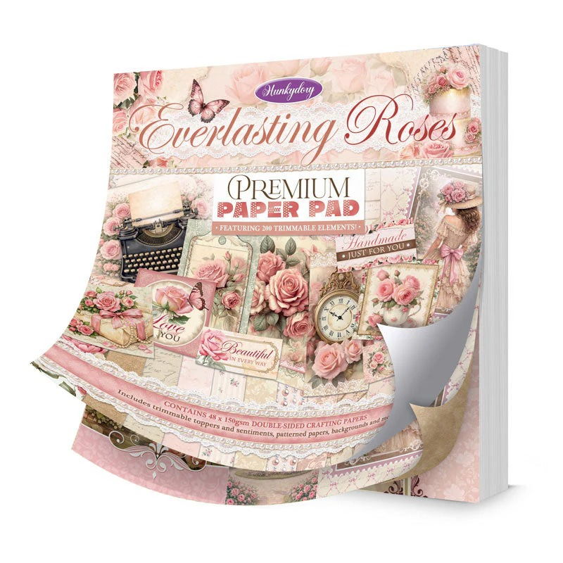 Hunky Dory Everlasting Roses Premium Paper Pad