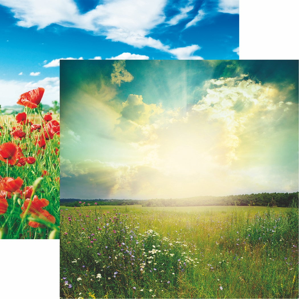 Reminisce Photo Shoot: Meadow Landscape DS Paper (1 Sheet)