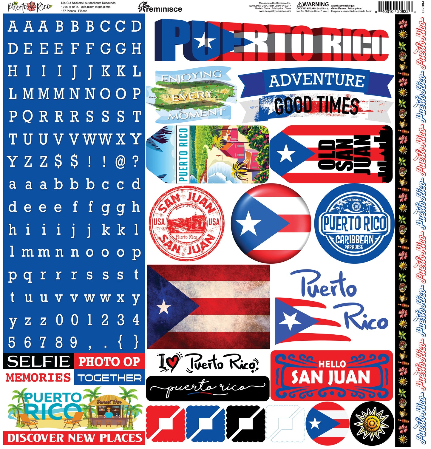 Reminisce Puerto Rico 12x12 Sticker