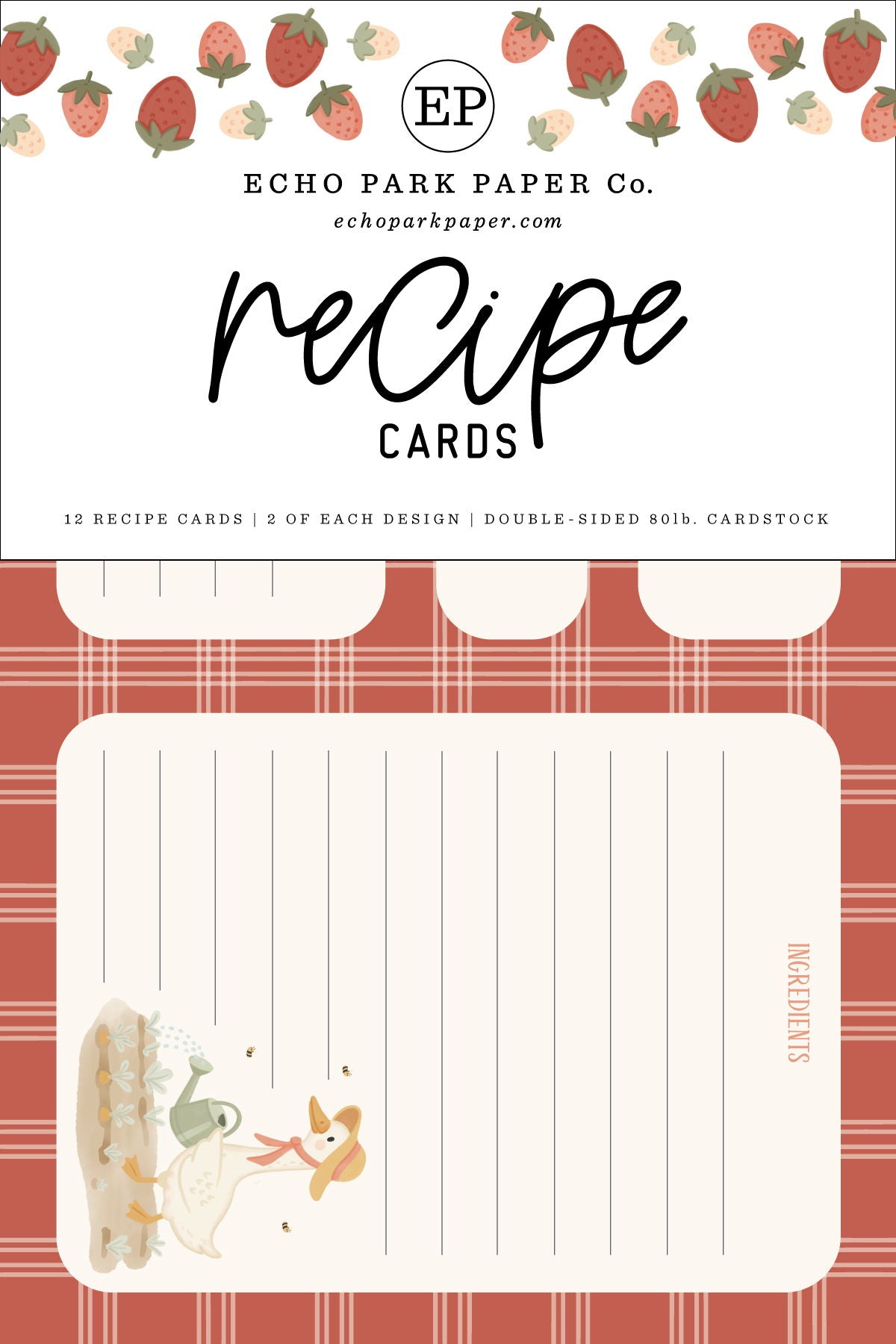 Echo Park Silly Goose Recipe Cards