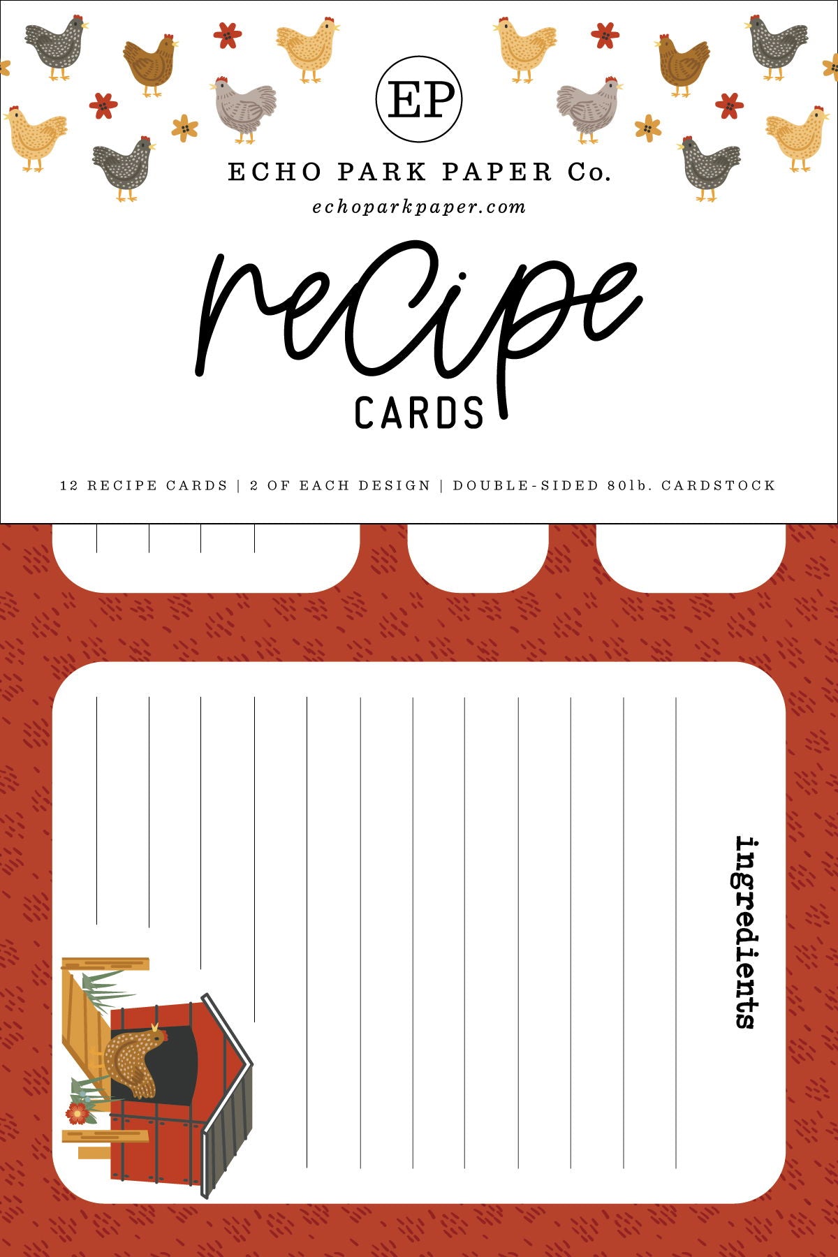 Echo Park Chickens Recipe Cards