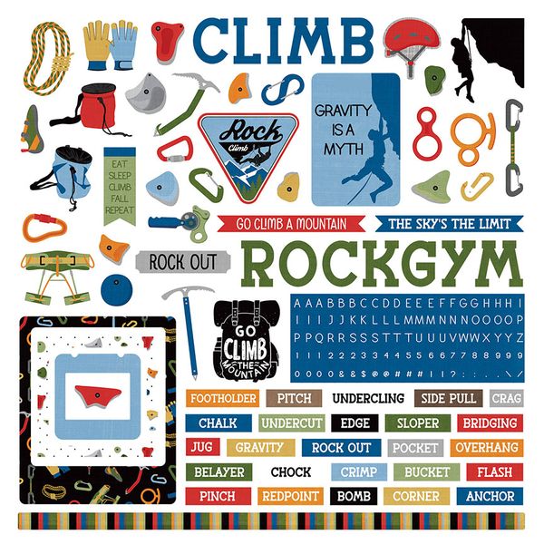 PhotoPlay Rock Climbing Elements 12"X12" Stickers