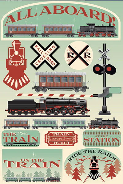 Reminisce Train 3D Sticker