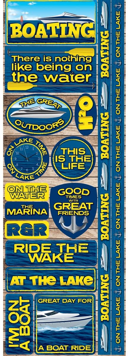 Reminisce Boating Cardstock Stickers