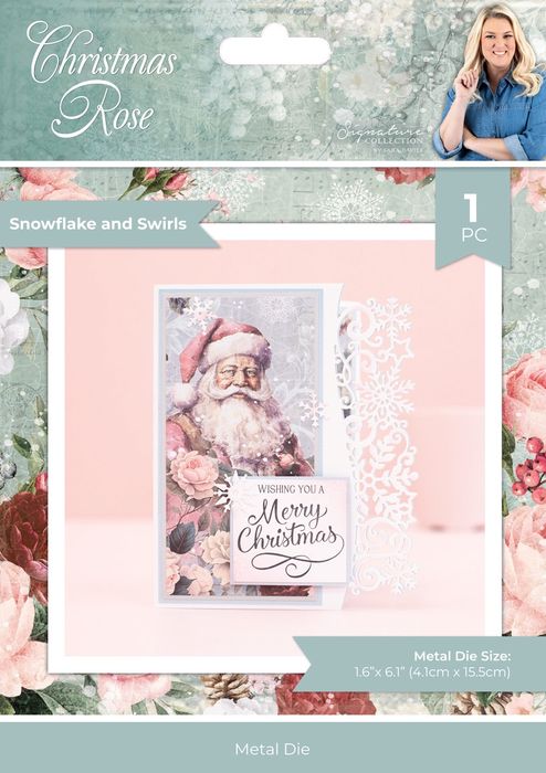 Sara Signature Metal Dies -Snowflakes And Swirls, Christmas Rose