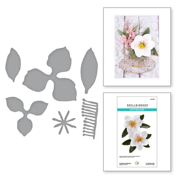 Spellbinders Southern Magnolia Etched Dies from The Victorian Garden Collection by Susan Tierney-Cockburn