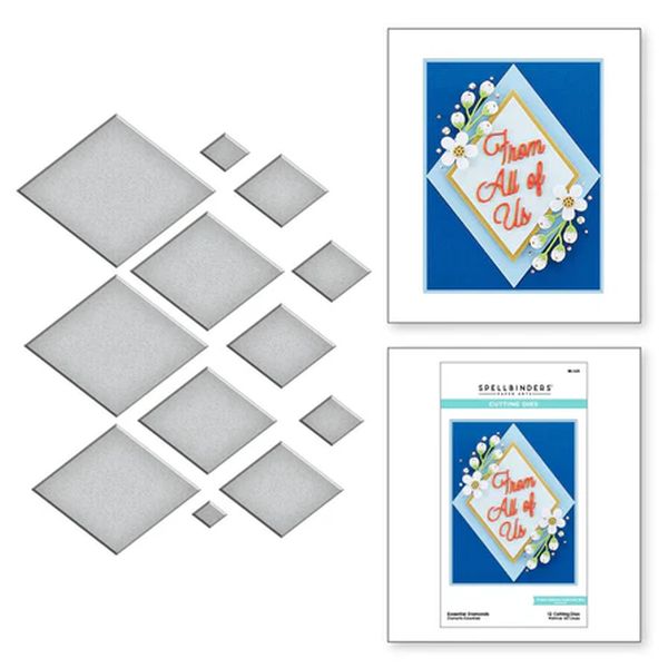 Spellbinders Essential Diamonds Etched Dies from the Glimmer Greetings Collection