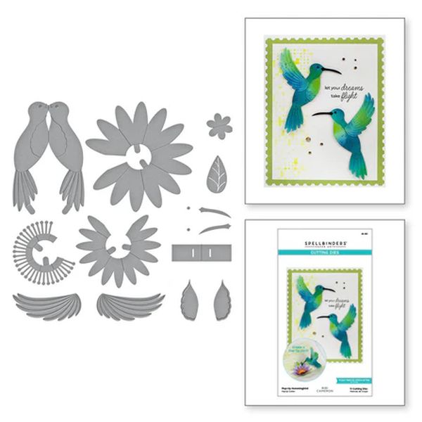 Spellbinders Pop-Up Hummingbird Etched Dies from the Bibi's Hummingbirds Collection