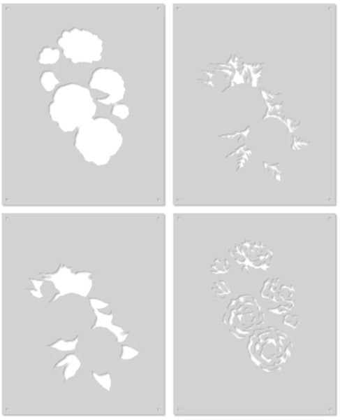 Hero Arts Color Layering Peonies Bunch Stencils