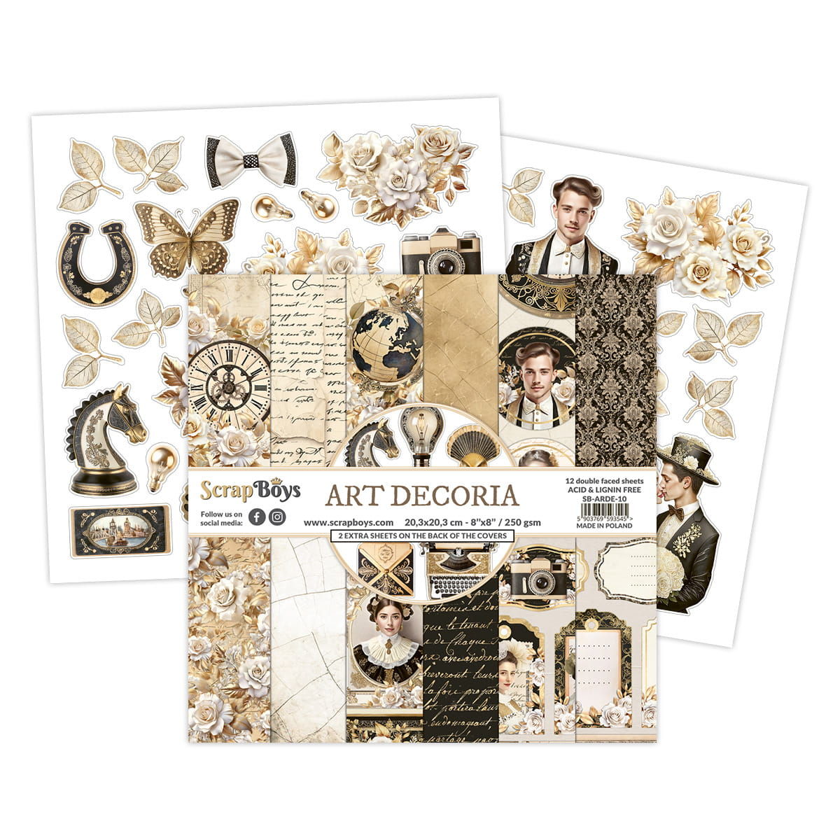 ScrapBoys Art Decoria 10 8"x8" Paper Set
