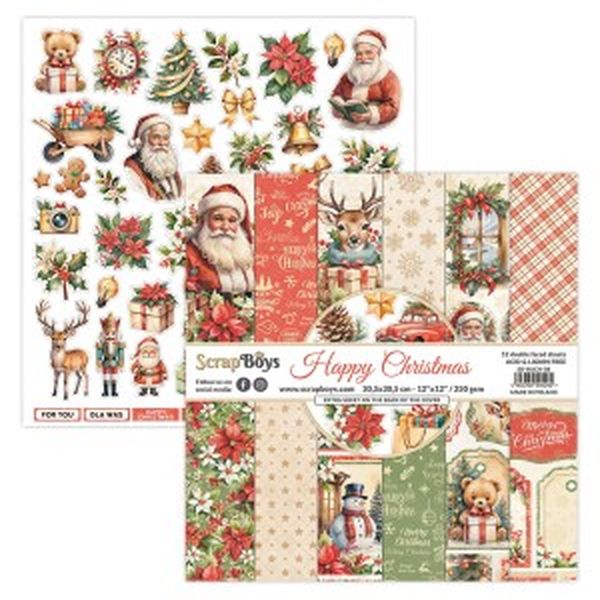 ScrapBoys Happy Christmas 12x12 Paper Pad