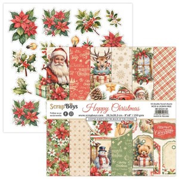 ScrapBoys Happy Christmas 8x8 Paper Pad