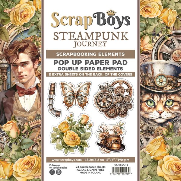 ScrapBoys Steampunk Journey POP UP Paper Pad