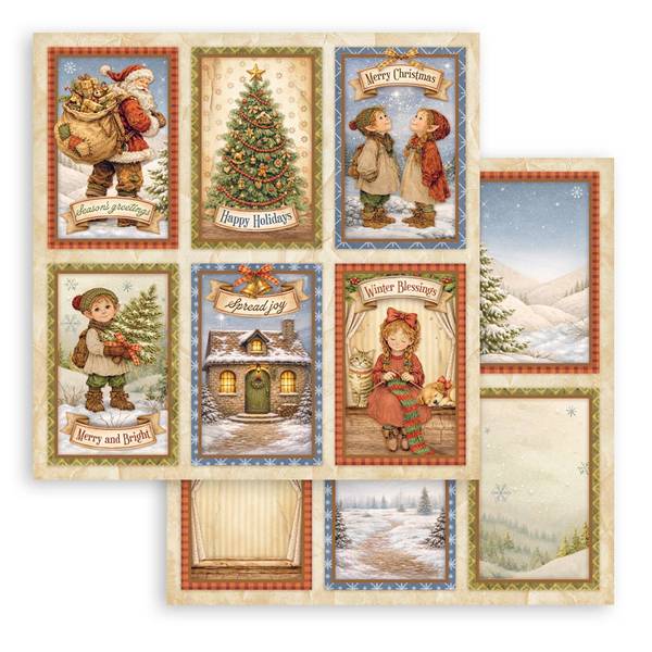 Stamperia Silent Night 6 cards DS Paper (1 Sheet)
