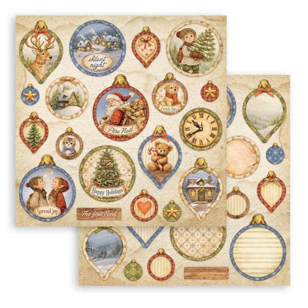 Stamperia Silent Night balls DS Paper (1 Sheet)