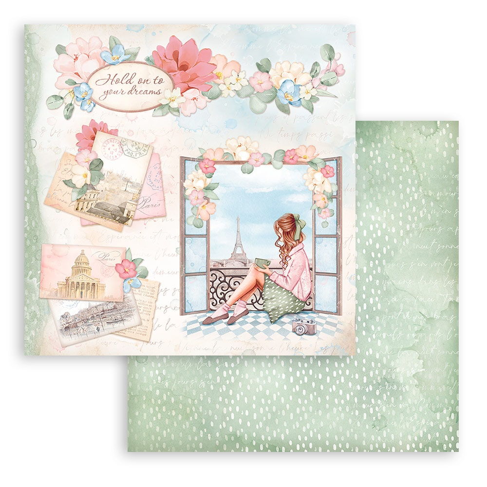 Stamperia Oh La La - Window 12"X12" Double-Sided Cardstock - Single Sheet