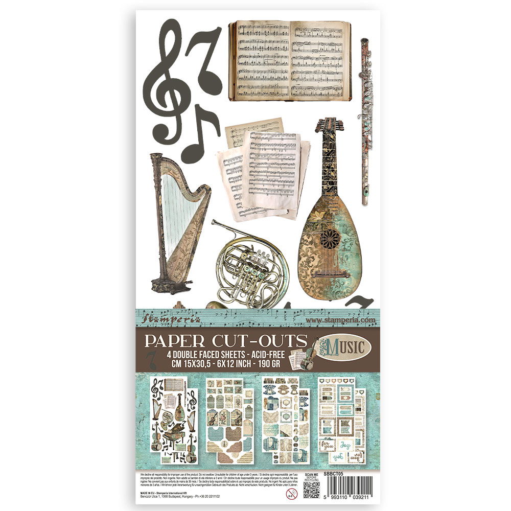 Stamperia Music Paper cut-outs