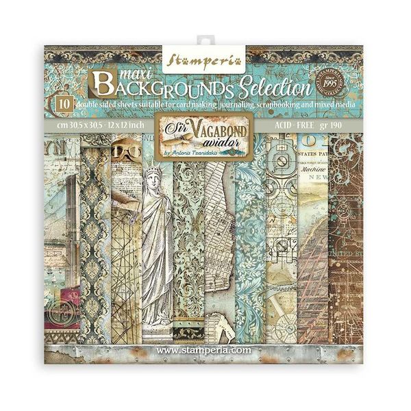 DISC - Stamperia Sir Vagabond Aviator Background