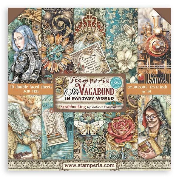 Stamperia Sir Vagabond in Fantasy World Paper Pack 12X12