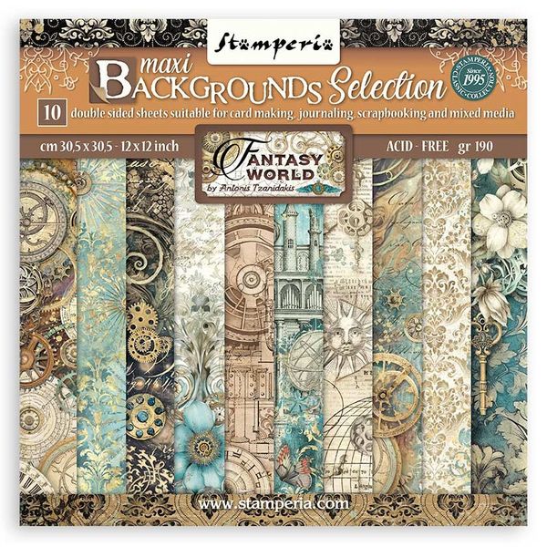 Stamperia Fantasy World Maxi Background Paper Pack