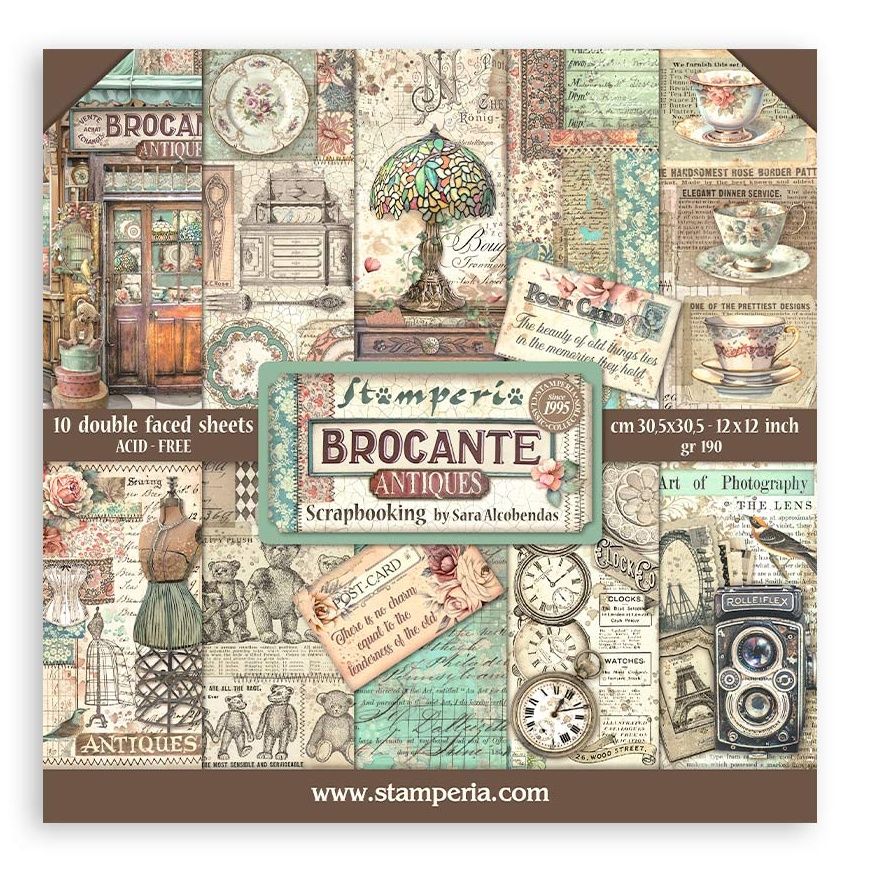 Stamperia Brocante Antiques 12X12 Pad