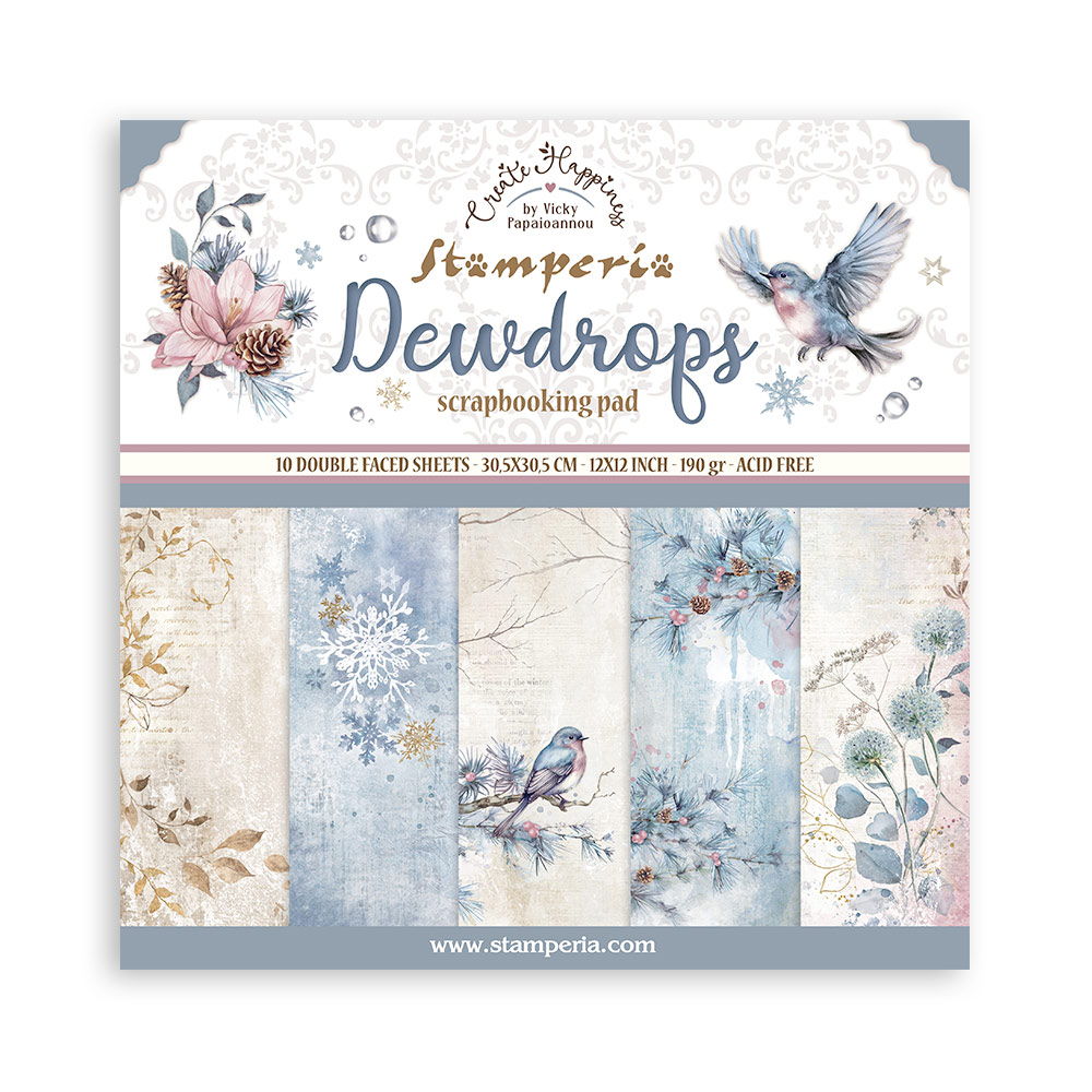 DISC - Stamperia Dewdrops 12X12 Papers