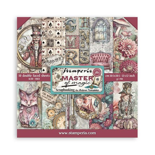 Stamperia Master of Magic 12"x12" Scrapbooking Pad, 10 sheets