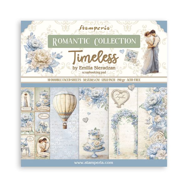 Stamperia Timeless 12"x12" Paper Pad - 10 sheets