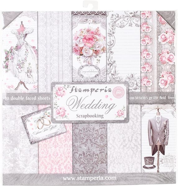 DISC - Stamperia Wedding Paper Pack (10 sheets)
