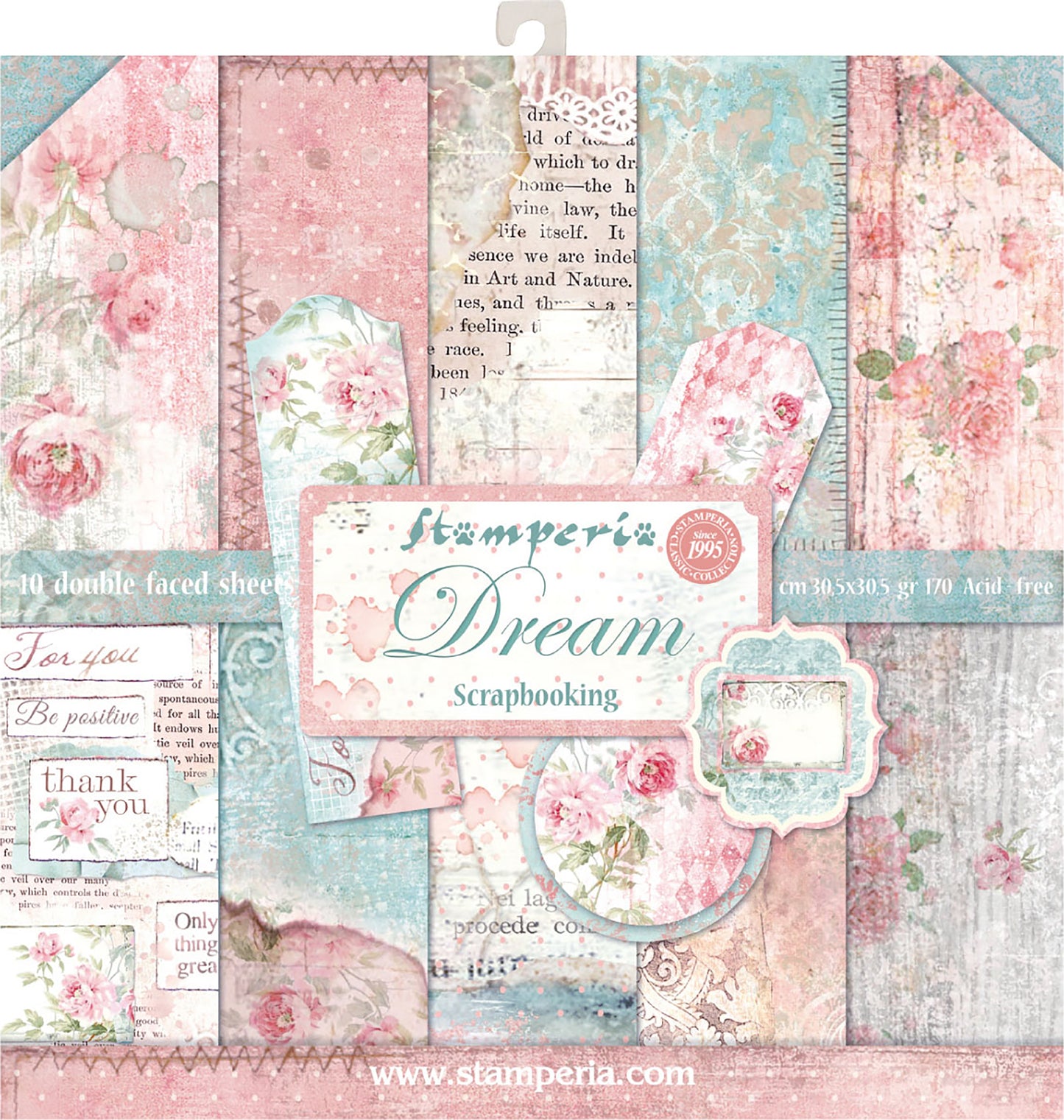 DISC - Stamperia Double-Sided Paper Pad 12"X12" 10/Pkg-Dream, 10 Designs/1 Each